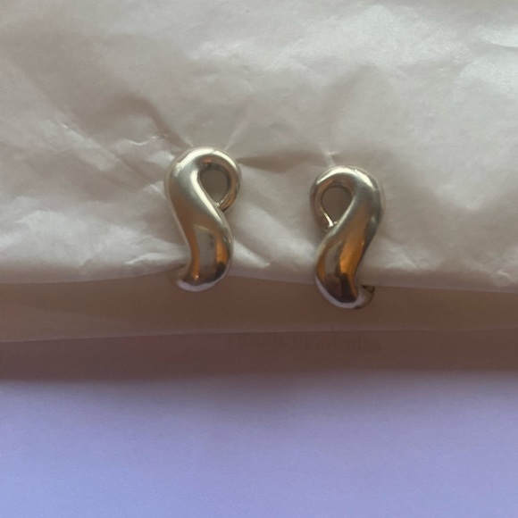 Tiffany & Co Sterling Silver 925 Infinity Omega back earrings - Picture 7 of 11
